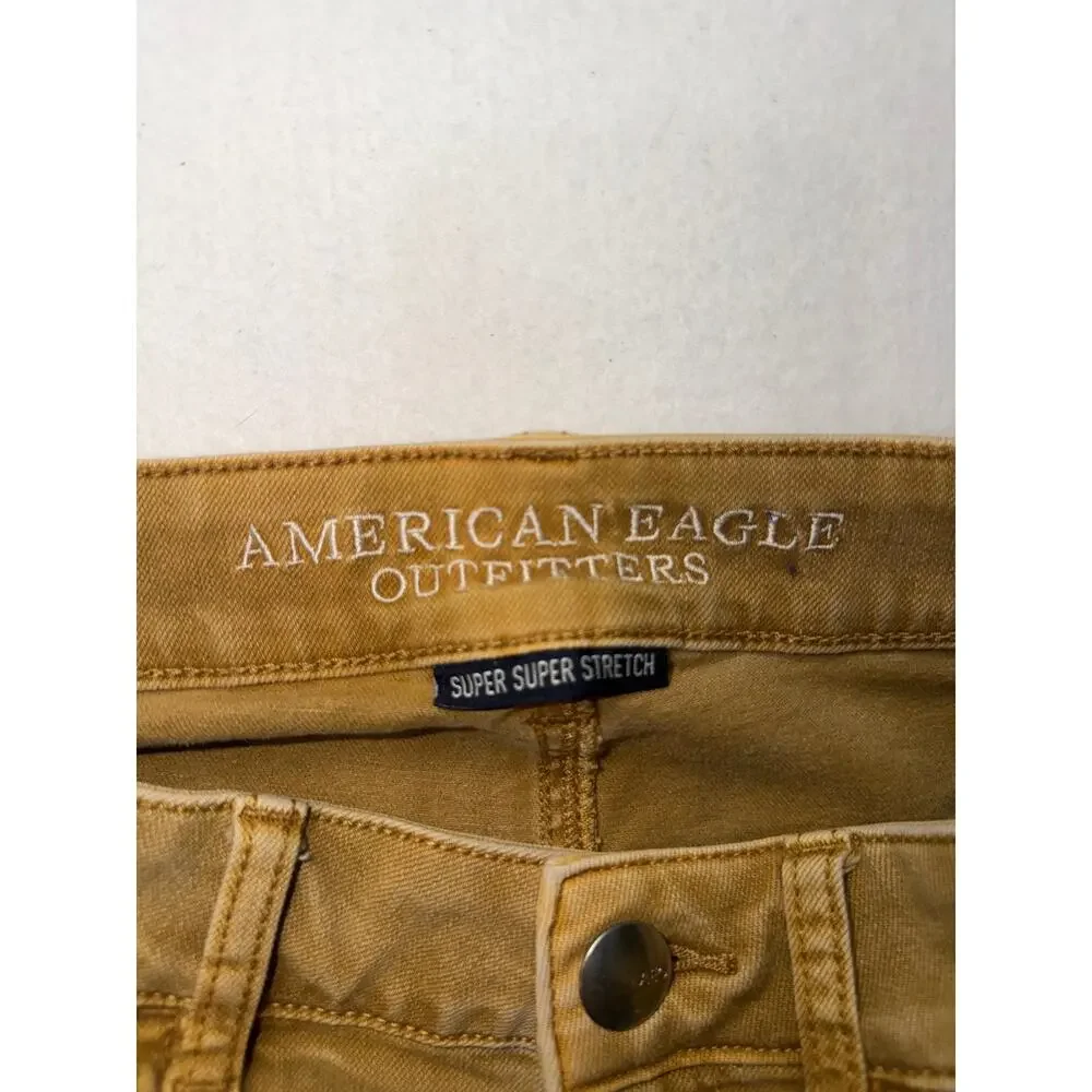 American Eagle women’s super super stretch hi rise shortie jeans shorts